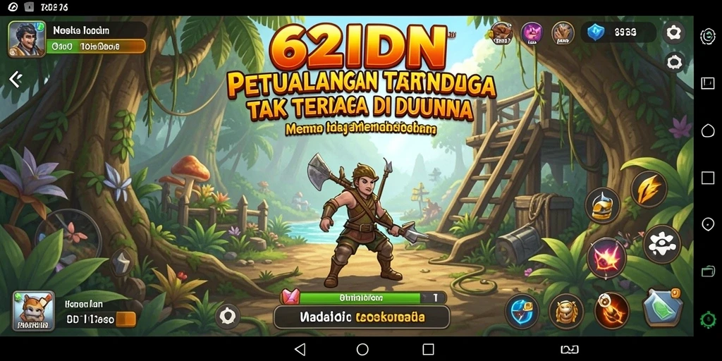 Gambar utama gameplay 62IDN yang menggambarkan aksi petualangan.