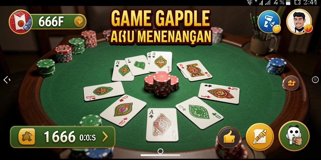 Screenshot gameplay seru dan menarik dari game Gaple 666F.
