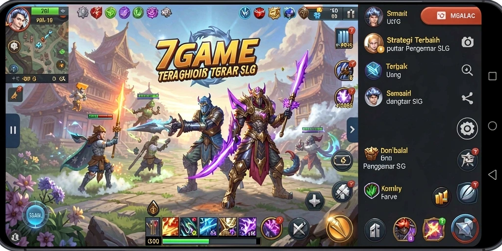Tampilan menarik gameplay 7GAME dalam pertempuran strategi.