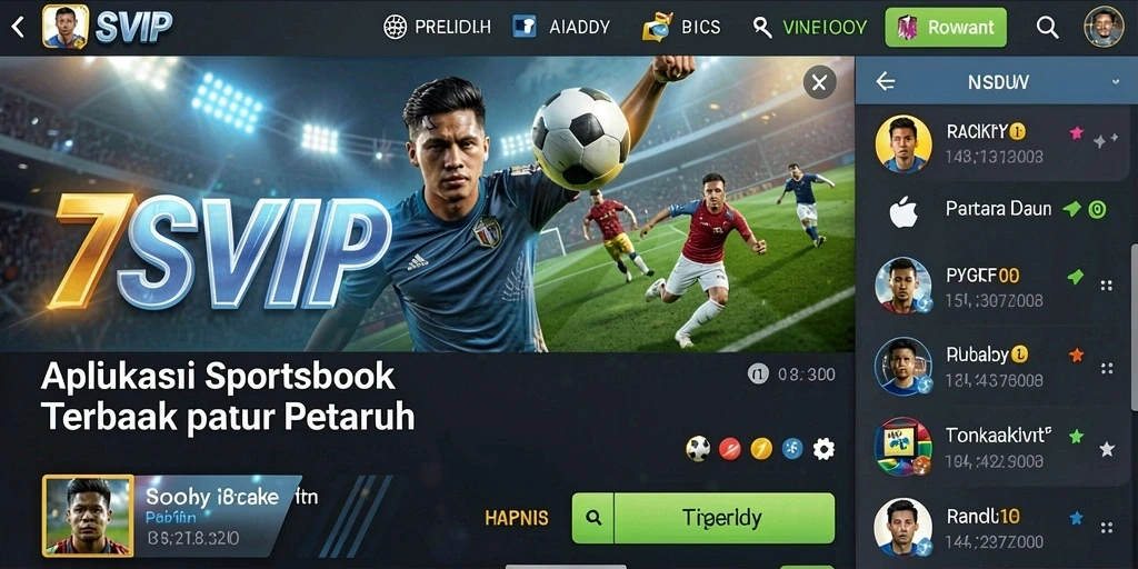 Tampilan antarmuka aplikasi <strong>7SVIP</strong> saat melakukan taruhan olahraga.