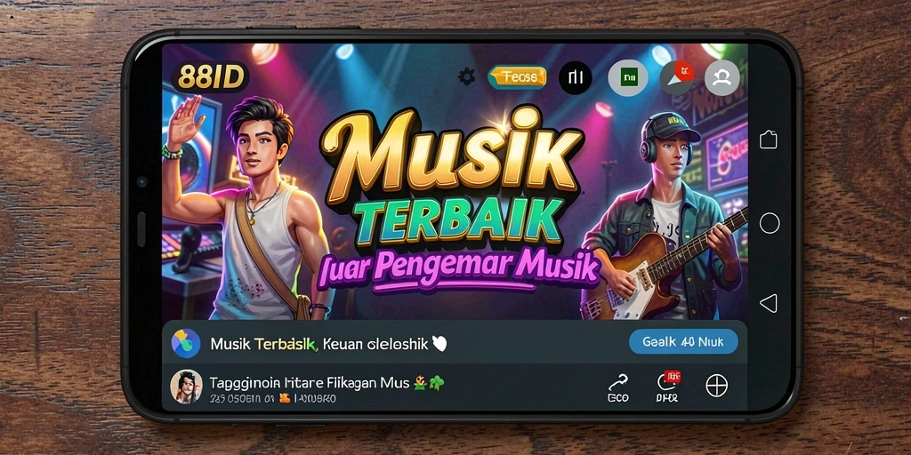 Screenshot utama 88ID menampilkan gameplay musik yang seru dan interaktif.
