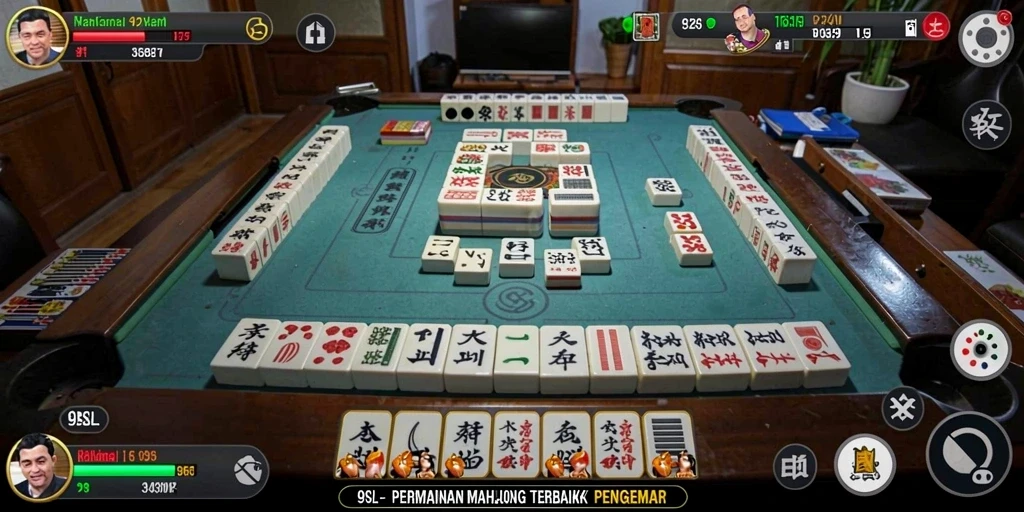 Tampilan menakjubkan gameplay Mahjong di 9SL dengan desain ubin yang atraktif.