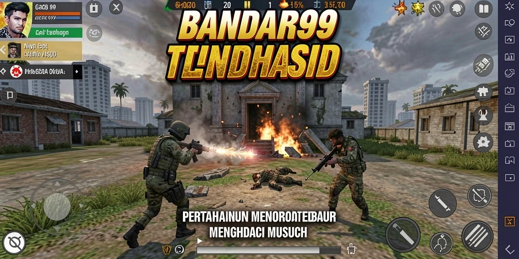 Tangkapan layar utama dari gameplay Tower Defense BANDAR99 yang menarik.