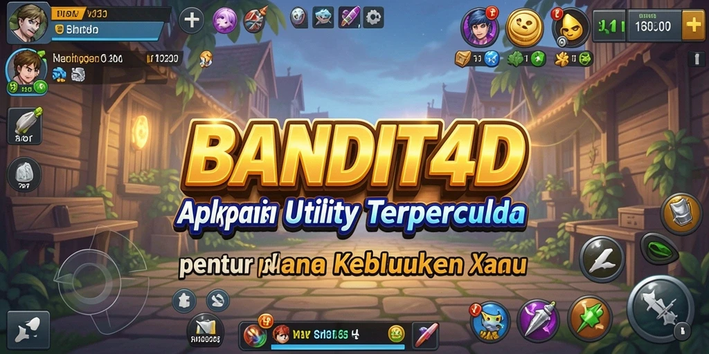 Screenshot utama BANDIT4D dengan berbagai fitur aplikasi Utility.