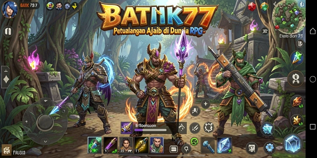 Tampilan permainan RPG BATIK77 yang memukau dan penuh warna.