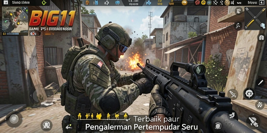 Gameplay mendebarkan di <strong>BIG11</strong> dengan aksi tembak-menembak yang intens.