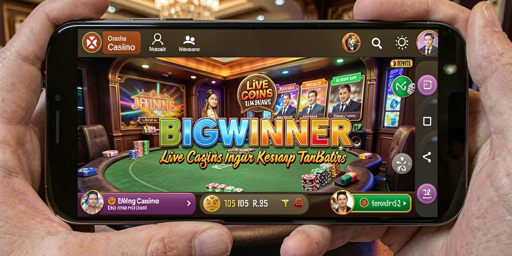 Screenshot gameplay <strong>BIGWINNER</strong> yang menarik dan interaktif di kasino langsung.