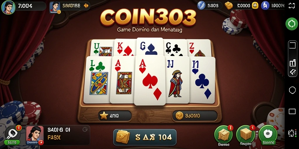 Screenshot gameplay seru dalam permainan Domino COIN303.