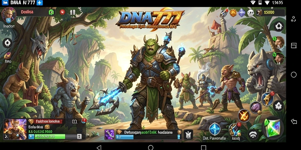 Tampilan gameplay seru dalam petualangan RPG DNA777.