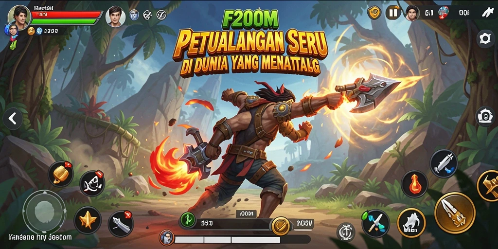 Tampilan gameplay menarik dari F200M yang penuh petualangan.