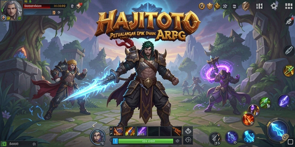 Screenshot menampilkan pertempuran epik di dunia <strong>HAJITOTO</strong>.