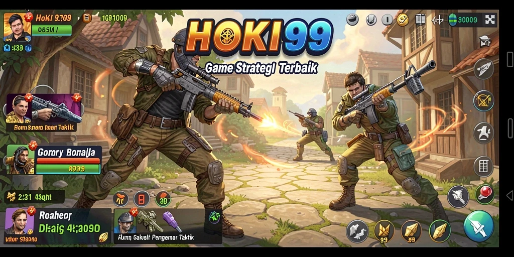 Tangkapan layar gameplay HOKI99 yang menunjukkan pertempuran strategi menegangkan.