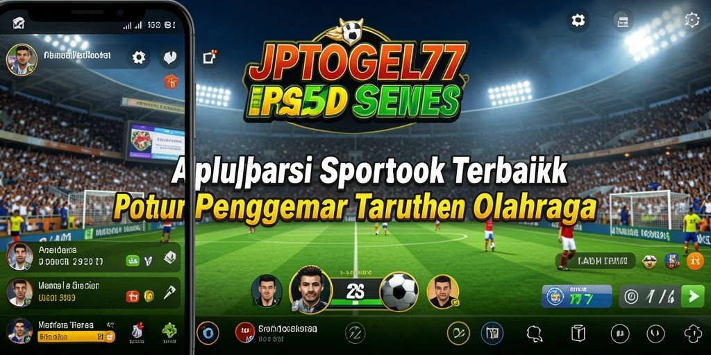 Tampilan aplikasi Sportsbook JPTOGEL77 dengan berbagai pilihan taruhan.