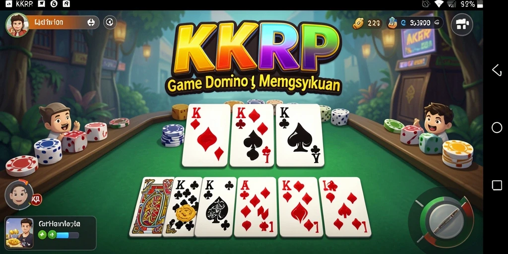 Gameplay seru KKRP dengan berbagai mode domino menarik.