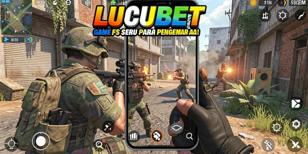 Tampilan gameplay seru LUCUBET yang penuh aksi FPS.