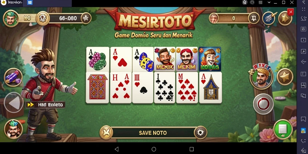 Tampilan screenshot gameplay MESIRTOTO dengan aksi domino yang menarik.