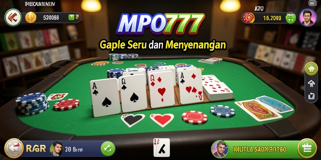 Tangkapan layar gameplay Gaple yang seru dan interaktif.