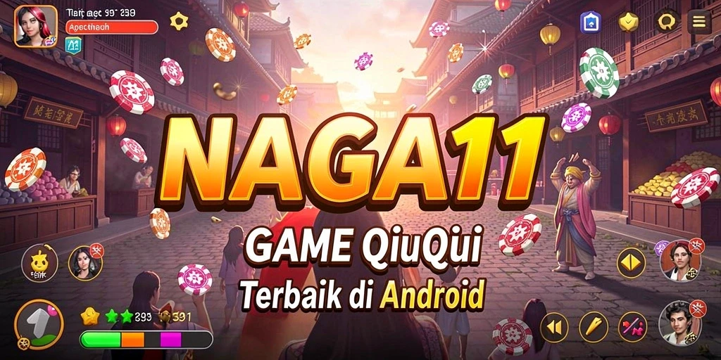 Screenshot gameplay NAGA11 yang menunjukkan suasana seru permainan QiuQiu.