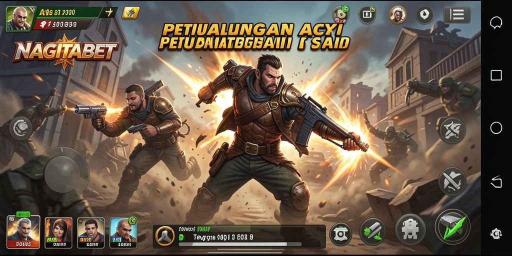 Gameplay NAGITABET menampilkan aksi seru dan pertarungan dramatis.