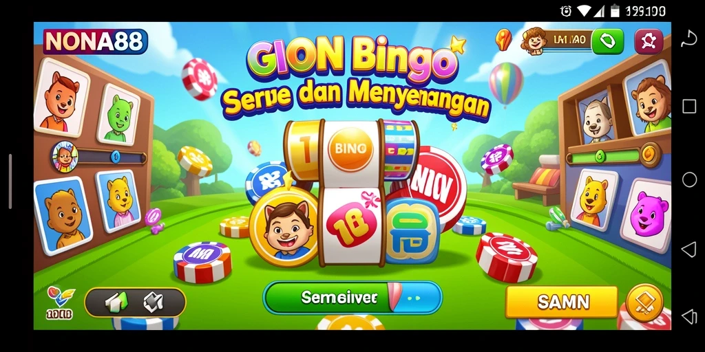Tangkapan layar utama gameplay Bingo di NONA88 yang seru dan interaktif.