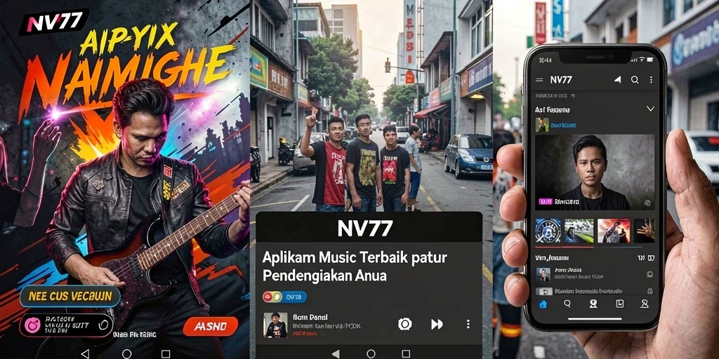 Tampilan gameplay NV77 menampilkan berbagai fitur menarik untuk penggemar musik.