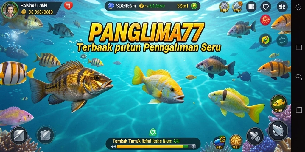 Tampilan gameplay seru di aplikasi Tembak Ikan PANGLIMA77.