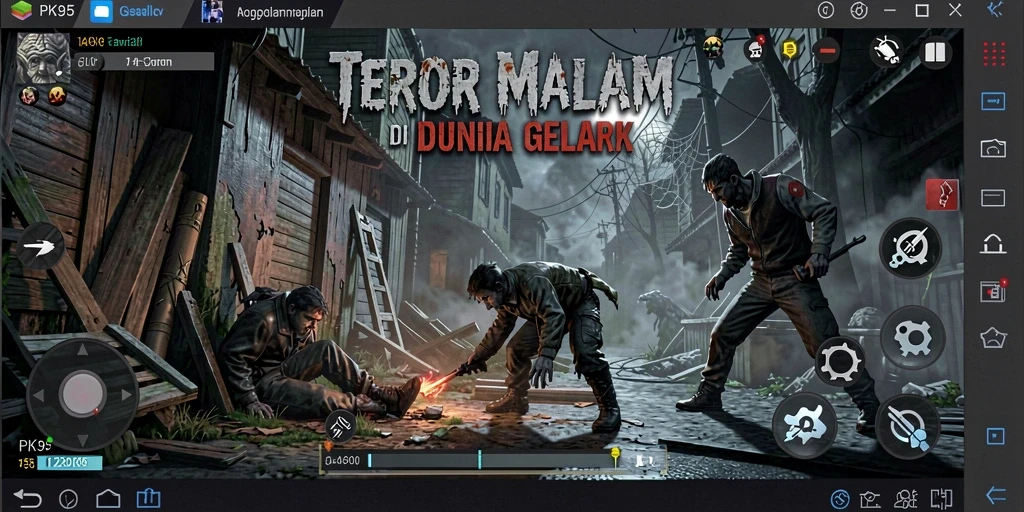 Screenshot gameplay PK95 yang menampilkan suasana mencekam dari permainan.