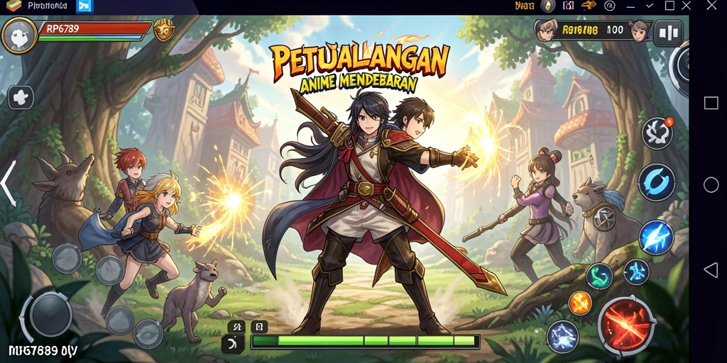 Tampilan gameplay RP6789 dengan karakter Anime yang mengesankan.