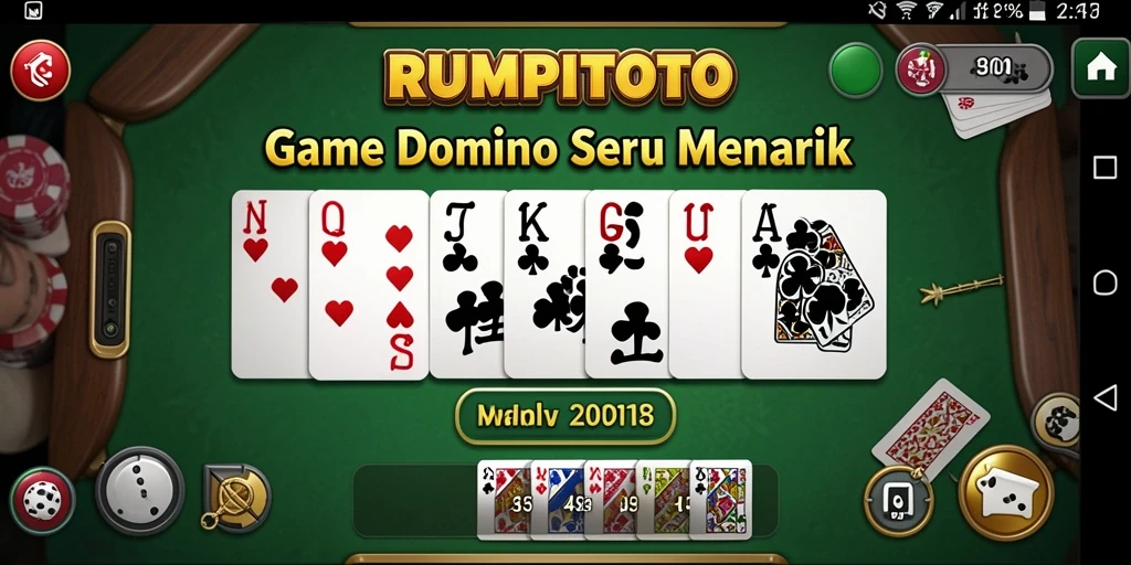 Tampilan gameplay Domino RUMPITOTO yang menarik dan interaktif.