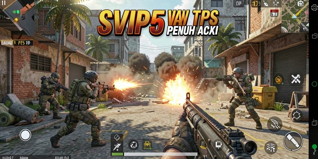 Screenshot menunjukkan aksi seru dalam pertempuran TPS di SVIP5.