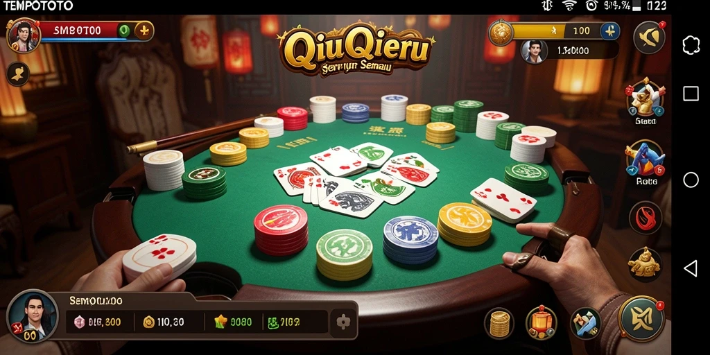 Screenshot menunjukkan gameplay seru TEMPOTOTO di QiuQiu.