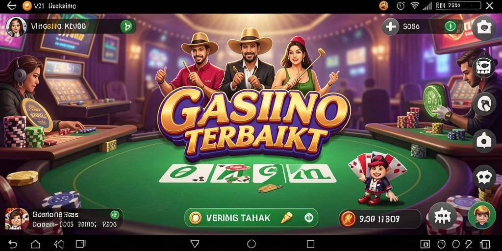 Screenshot V21 menunjukkan gameplay menarik dari permainan slot Kasino.