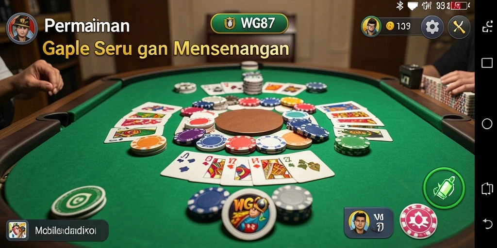 Tampilan gameplay seru dari permainan Gaple.